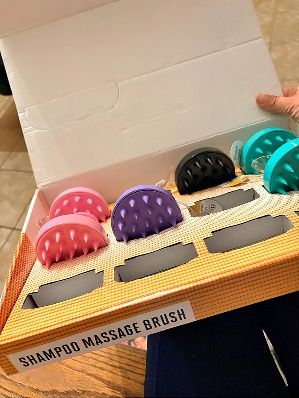 Annie Massage Brush Set Pink & Purple